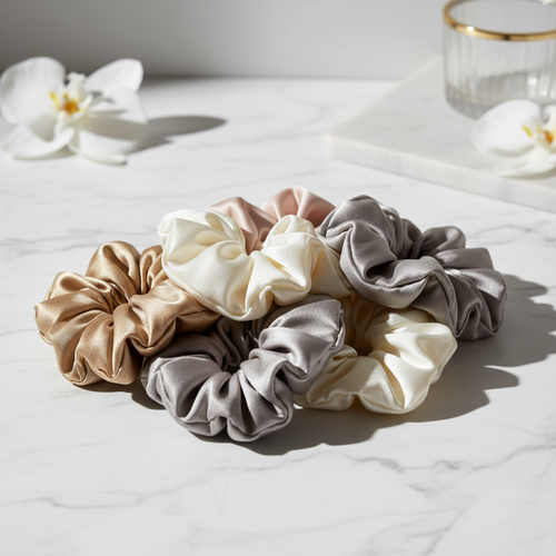 Vianey Beauty Satin Scrunchies- 5pack