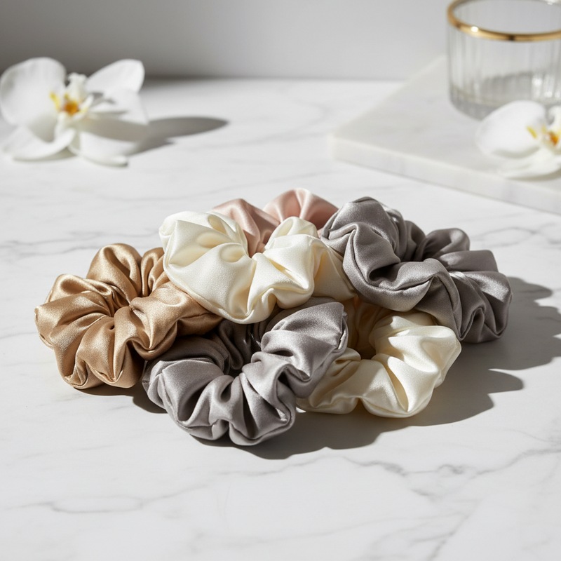 Vianey Beauty Satin Scrunchies- 5pack